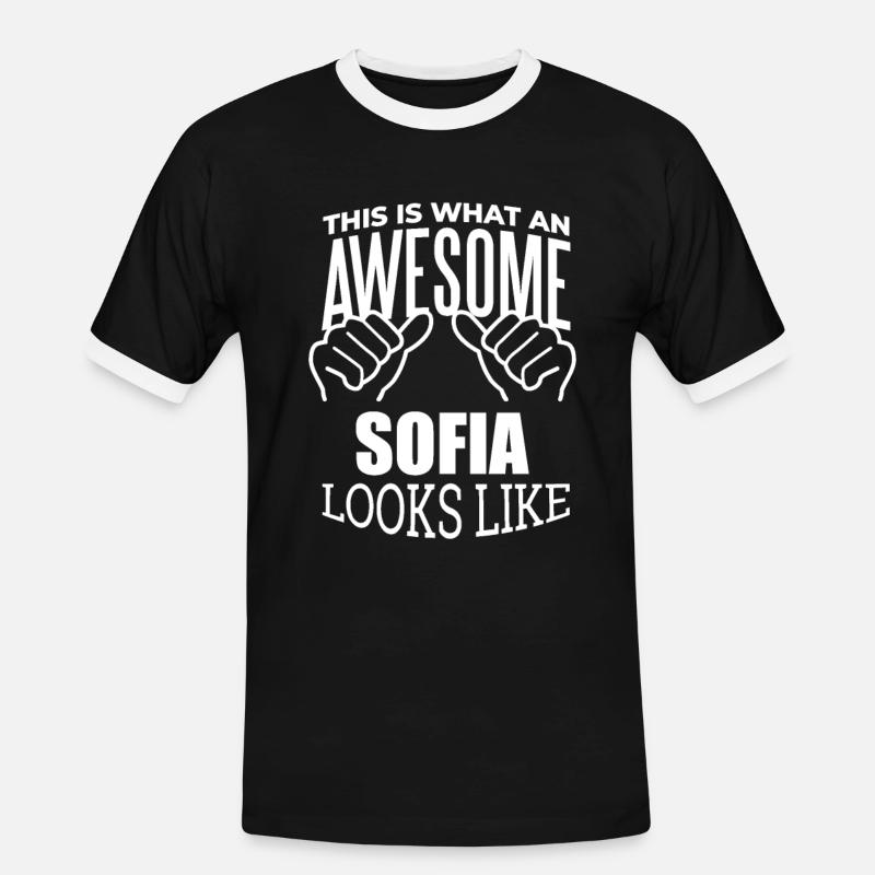 Sofioter - Männer Kontrast-T-Shirt - Schwarz/Weiß