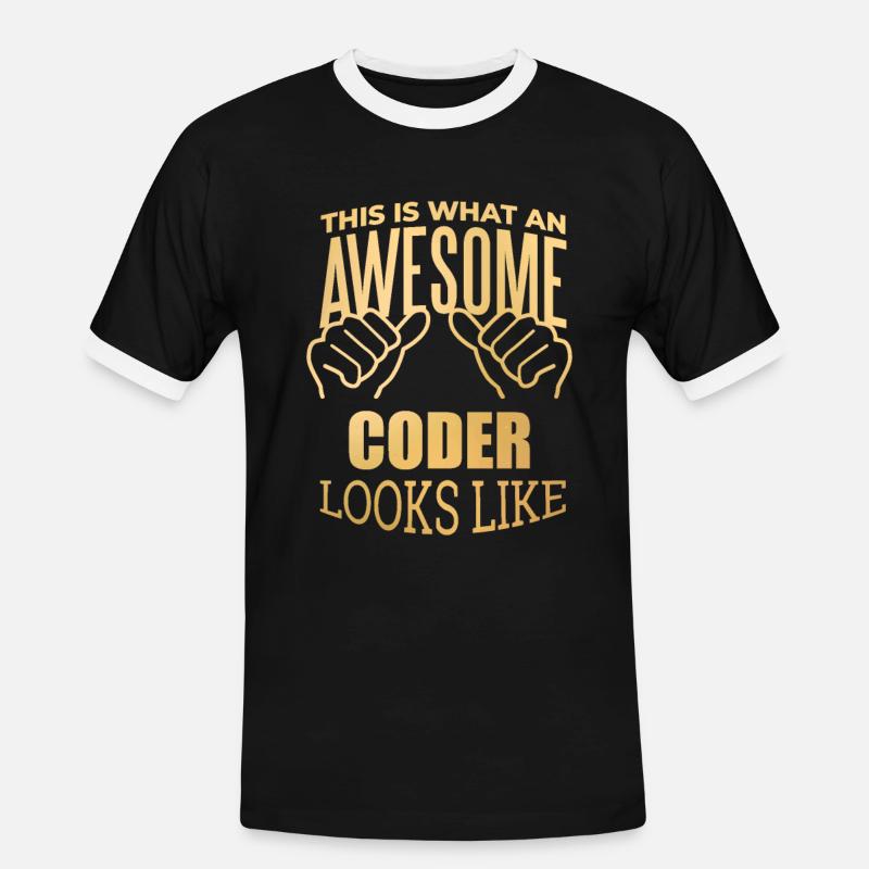 Coding Coding Coding - Men's Ringer Shirt - black/white