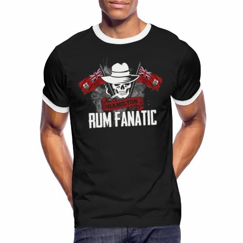 T-shirt Rum Fanatic - Hamilton, Bermuda - Koszulka męska z kontrastowymi wstawkami