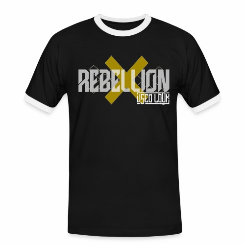 UsedLookRebellion - Koszulka męska z kontrastowymi wstawkami