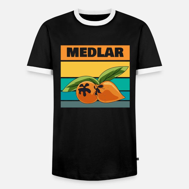 mispel Herbst - Männer Kontrast-T-Shirt - Schwarz/Weiß