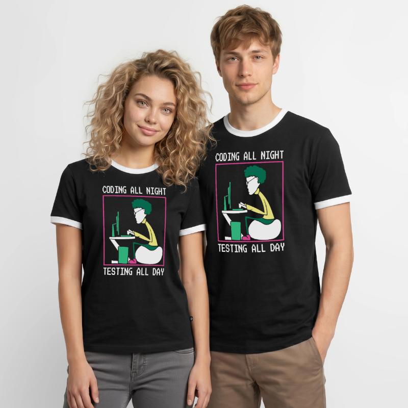 Programmers Coding Computer Scientists Computers Men's Ringer Shirt