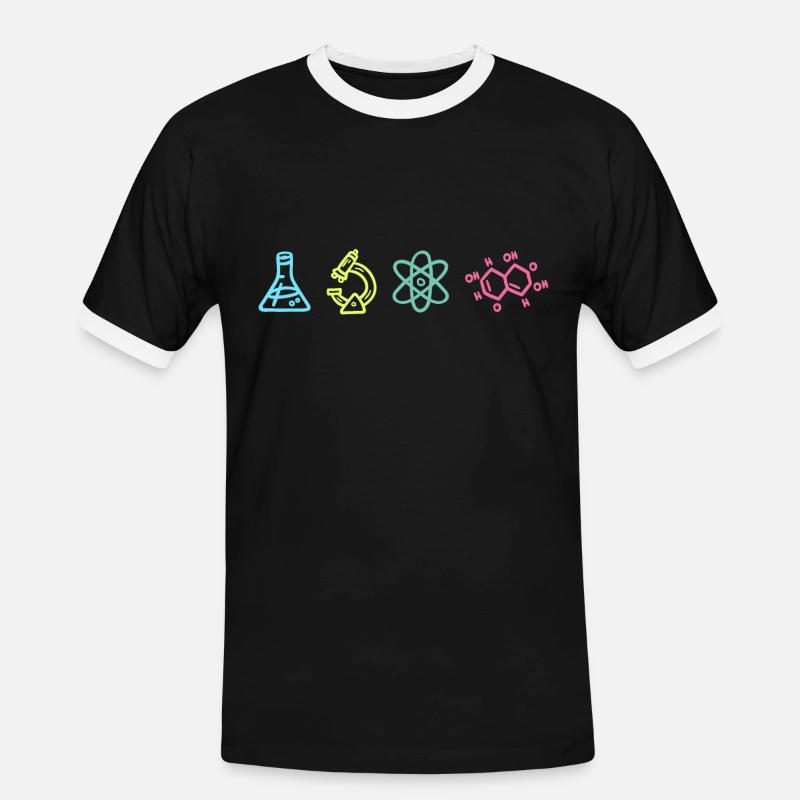 Wissenschaft Elemente - Männer Kontrast-T-Shirt - Schwarz/Weiß