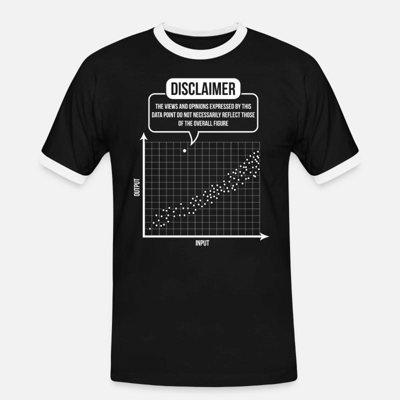 Statistician stochastics scattering math - Men's Ringer Shirt - black/white