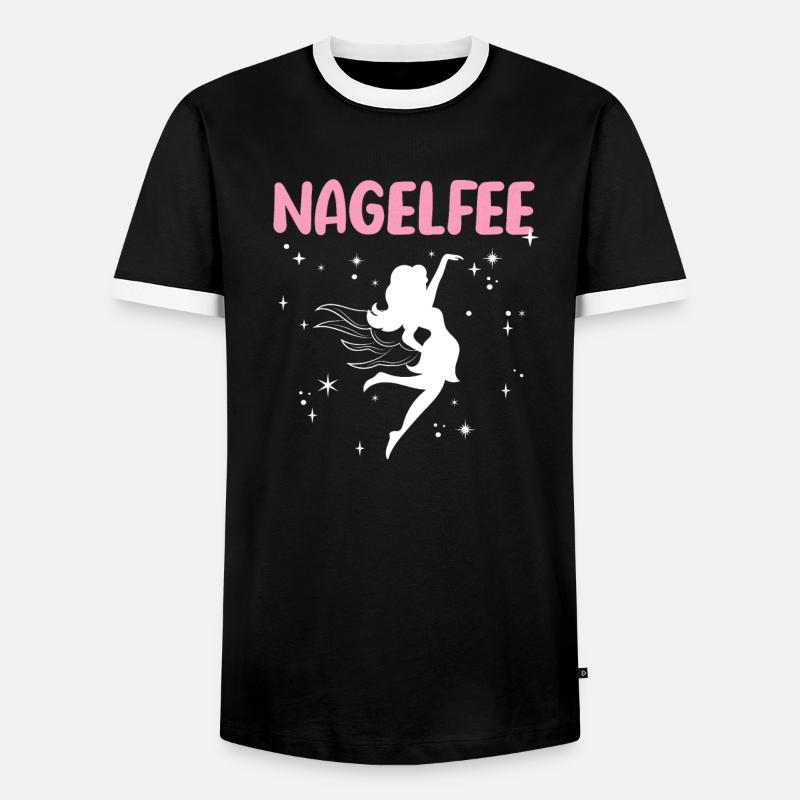 Nagelfee Nageldesignerin Nagelstudio - Männer Kontrast-T-Shirt - Schwarz/Weiß