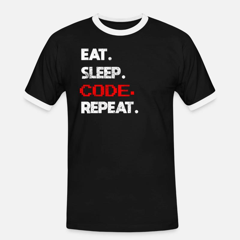 Coder Programmierer - Männer Kontrast-T-Shirt - Schwarz/Weiß
