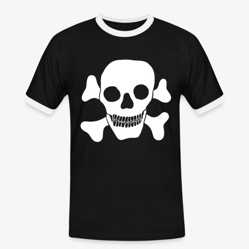 Skull and Bones - Kontrast-T-shirt herr