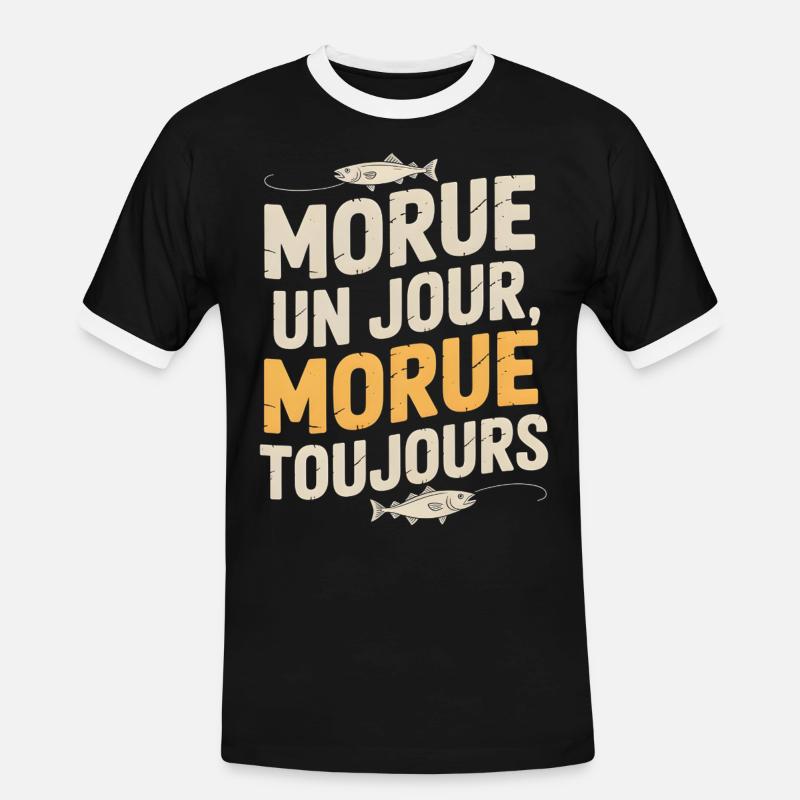 Once cod Cod - Men's Ringer Shirt - black/white