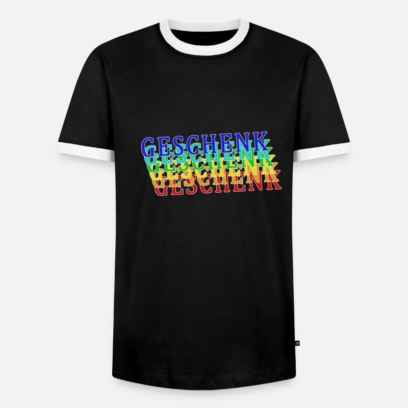Geschenk Geschenk Geschenk Geschenk Geschenk - Männer Kontrast-T-Shirt - Schwarz/Weiß