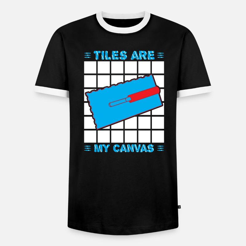 Beruf Bester Fliesenleger Geschenk-Idee - Männer Kontrast-T-Shirt - Schwarz/Weiß