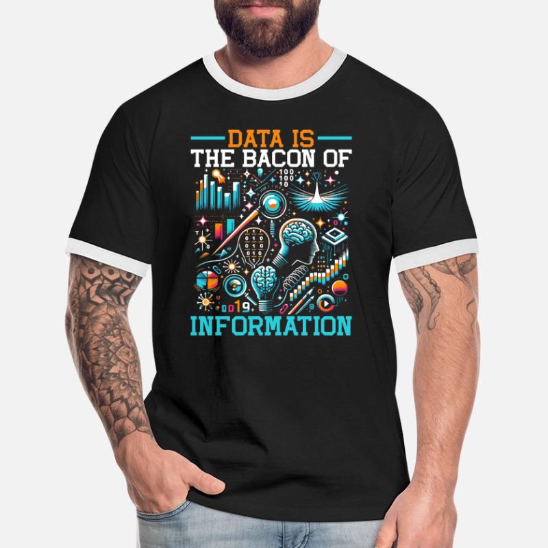 Data Science, Data Analysis, Machine Learning, Data Men's Ringer Shirt