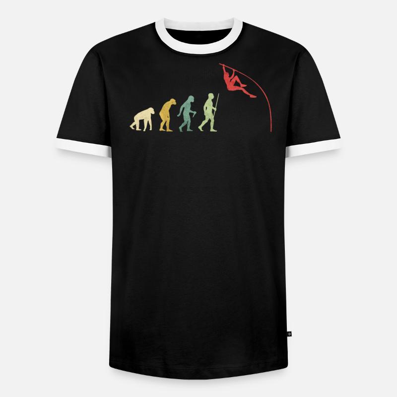 Stangenviertel Jump Evolution - Männer Kontrast-T-Shirt - Schwarz/Weiß