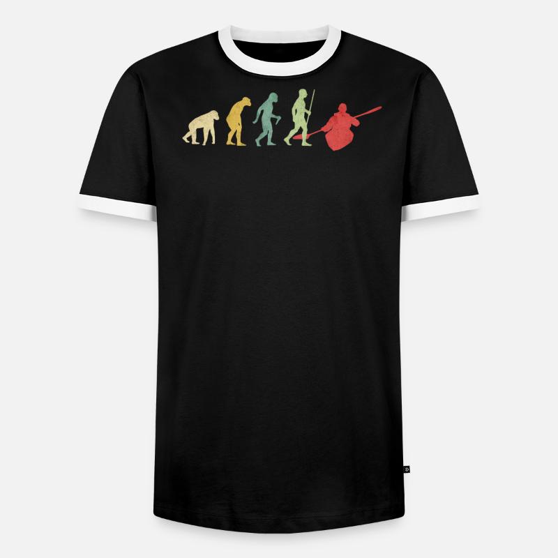 Canoe Evolution - Men's Ringer Shirt - black/white