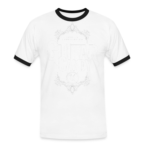 vertical logo white trans bg png - Men's Ringer Shirt