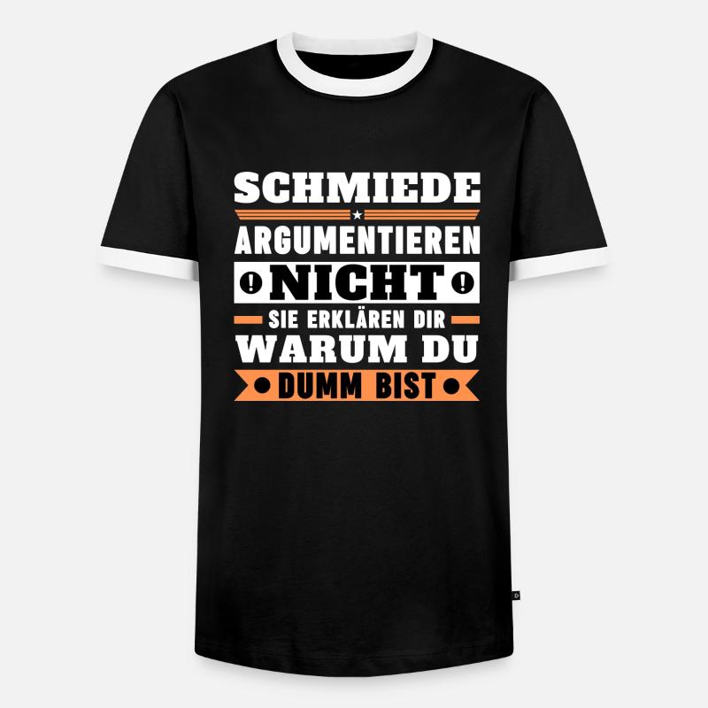 Blacksmiths don't argue - Men's Ringer Shirt - black/white