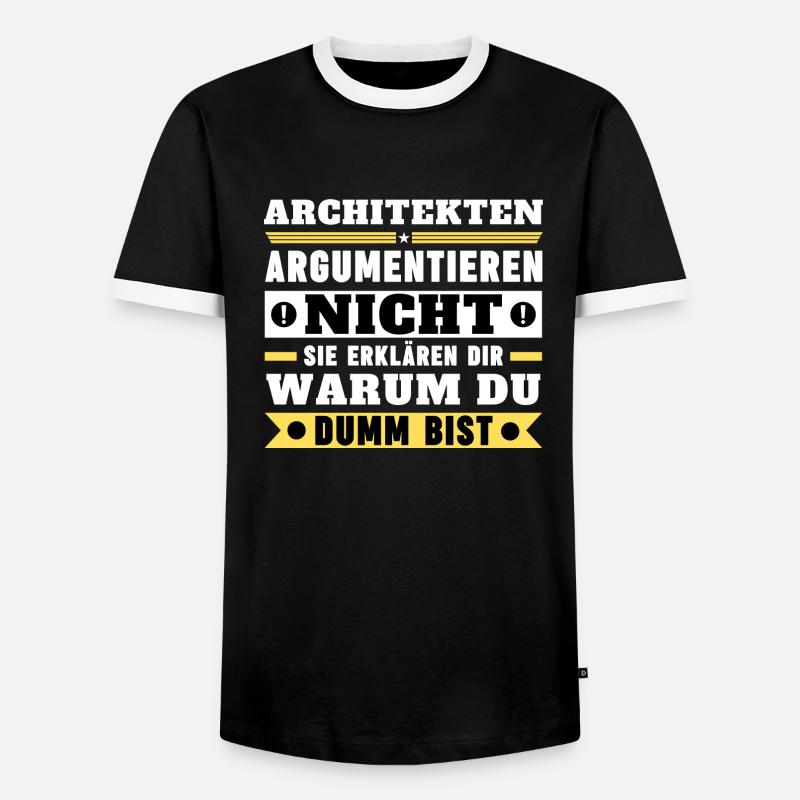 Architects don't argue - Men's Ringer Shirt - black/white