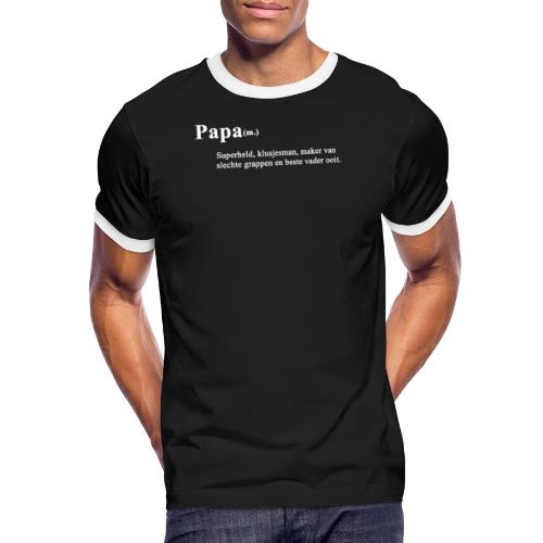 Papa Grappig Shirt voor Vaderdag - Mannen contrastshirt
