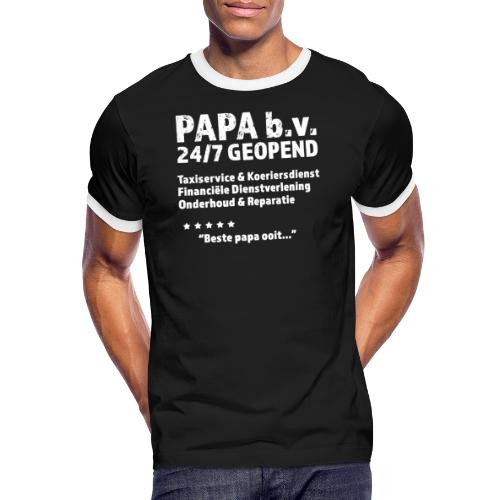 Papa b.v. grappig shirt voor vaderdag - Mannen contrastshirt