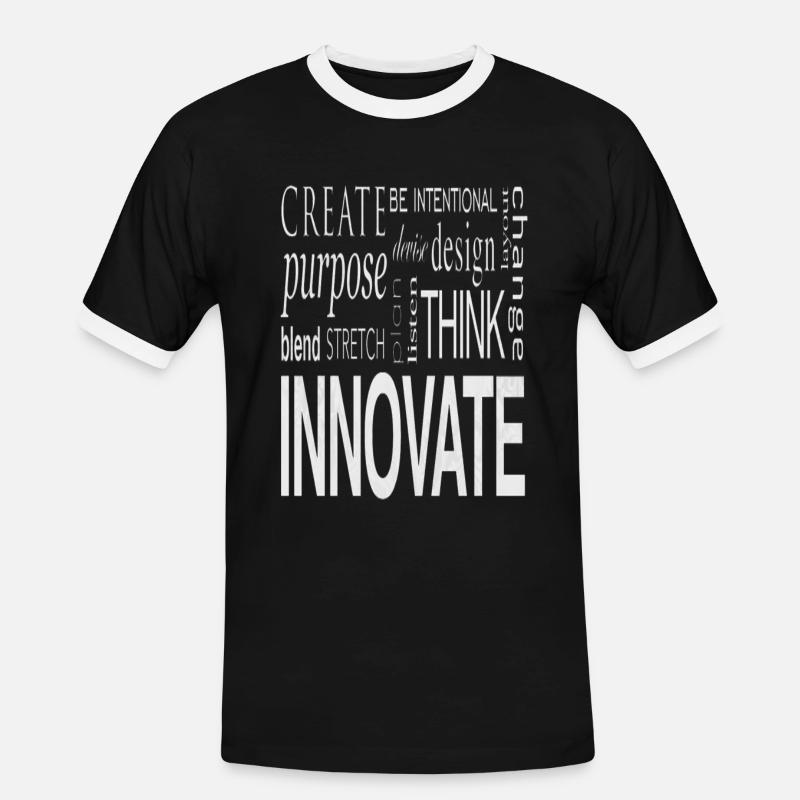 Create Design Innovate - Men's Ringer Shirt - black/white