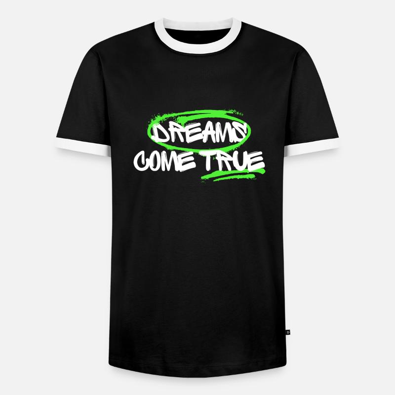 Dreams come true - Motivation - Men's Ringer Shirt - black/white