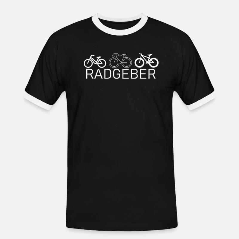 Wheel encoder - Men's Ringer Shirt - black/white