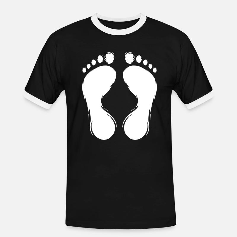 Empreinte empreinte conception blanc - T-shirt contrasté Homme - noir/blanc