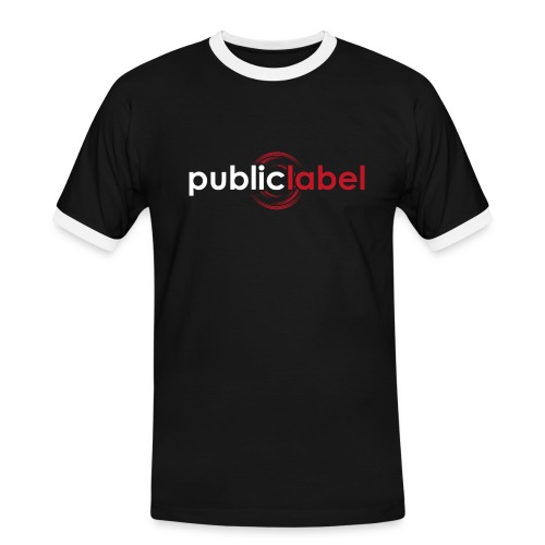 Public Label auf schwarz - Männer Kontrast-T-Shirt