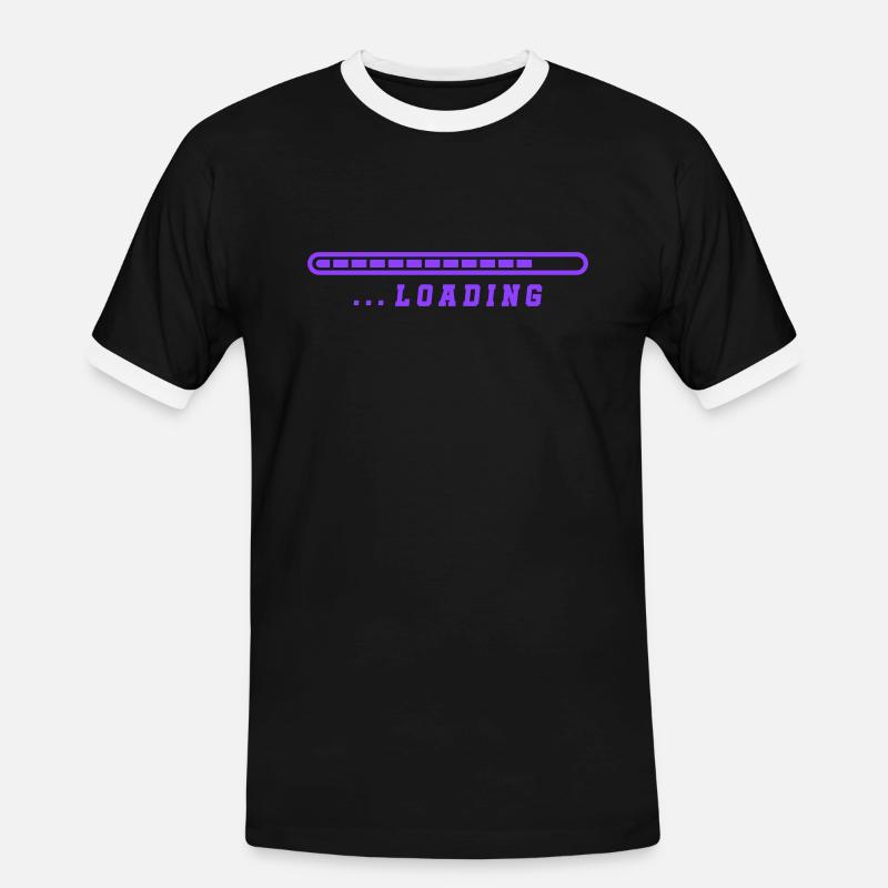 Loading - Men's Ringer Shirt - black/white