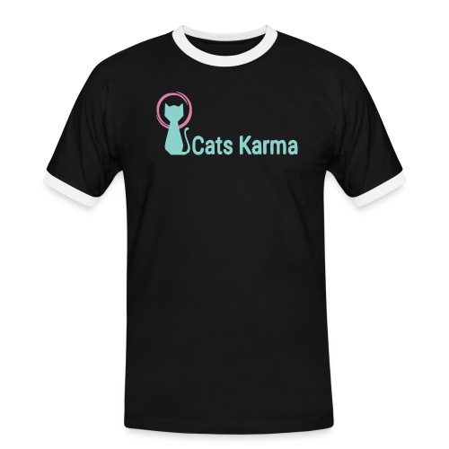 Cats Karma - Männer Kontrast-T-Shirt