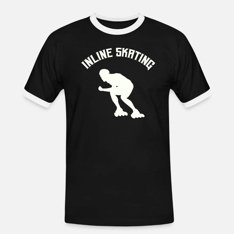 Inline Skating - Men's Ringer Shirt - black/white