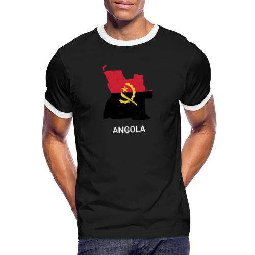 Angola (Ngola) country map & flag - Men's Ringer Shirt