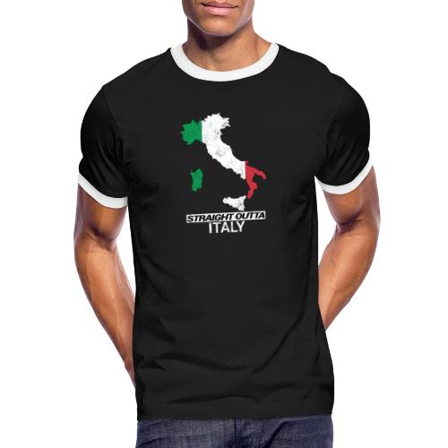 Straight Outta Italy (Italia) country map flag - Men's Ringer Shirt
