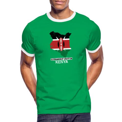Straight Outta Kenya country map & flag - Men's Ringer Shirt