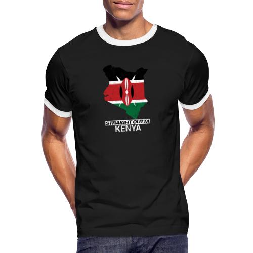Straight Outta Kenya country map & flag - Men's Ringer Shirt
