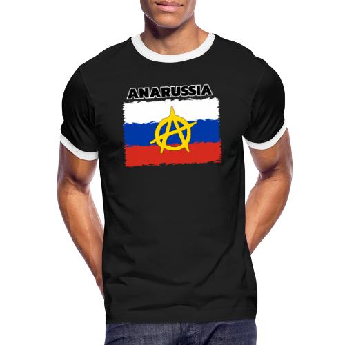 Anarussia Russia Flag Anarchy - Männer Kontrast-T-Shirt