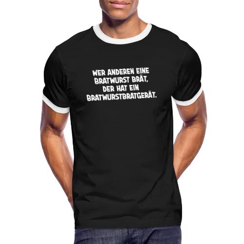 Bratwurst Bratgerät - Männer Kontrast-T-Shirt