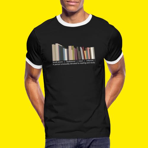 bokorm på engelsk - Kontrast-T-skjorte for menn