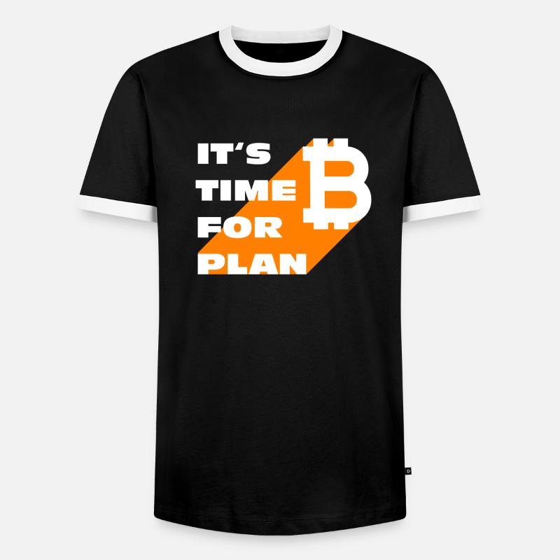 Plan B - Männer Kontrast-T-Shirt - Schwarz/Weiß
