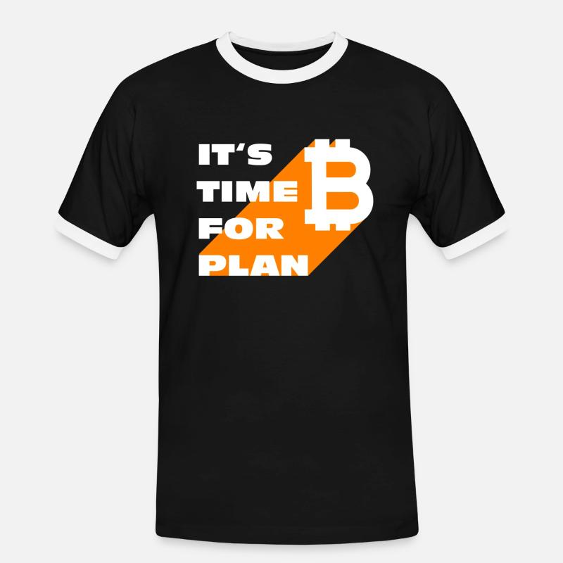 Plan B - Men's Ringer Shirt - black/white