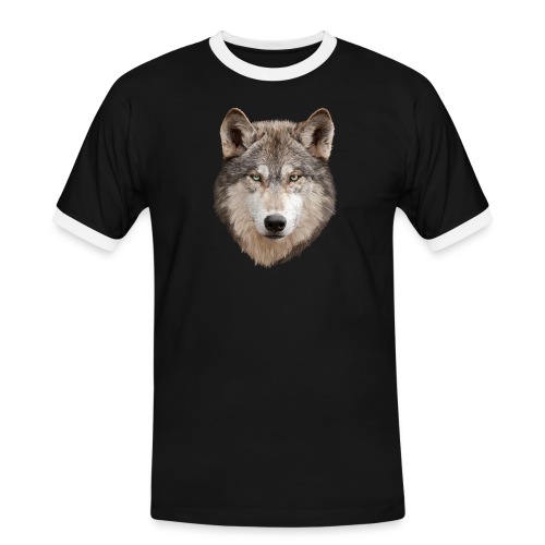 Wolf - Männer Kontrast-T-Shirt