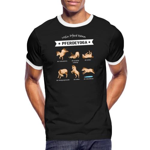 Pferdeyoga - Männer Kontrast-T-Shirt