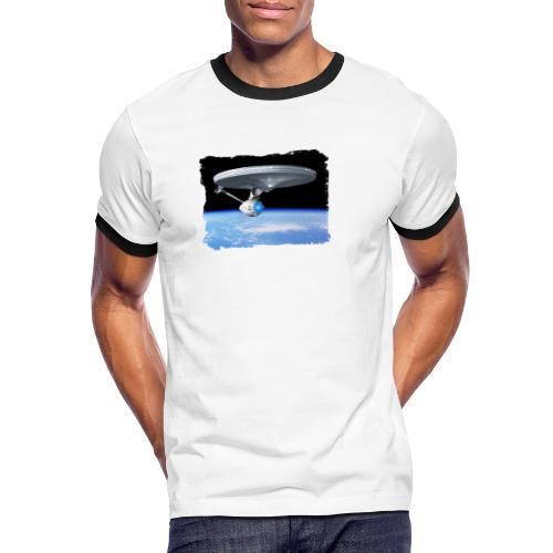 enterprise frame 2 - Kontrast-T-skjorte for menn
