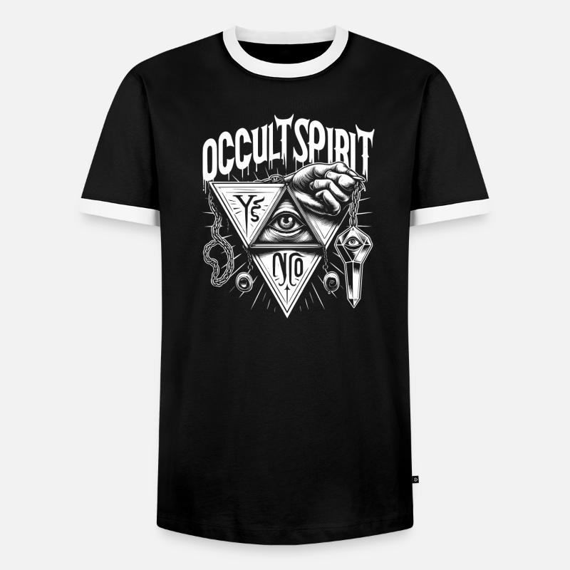 Knochen Logo Pendel 3 - Männer Kontrast-T-Shirt - Schwarz/Weiß