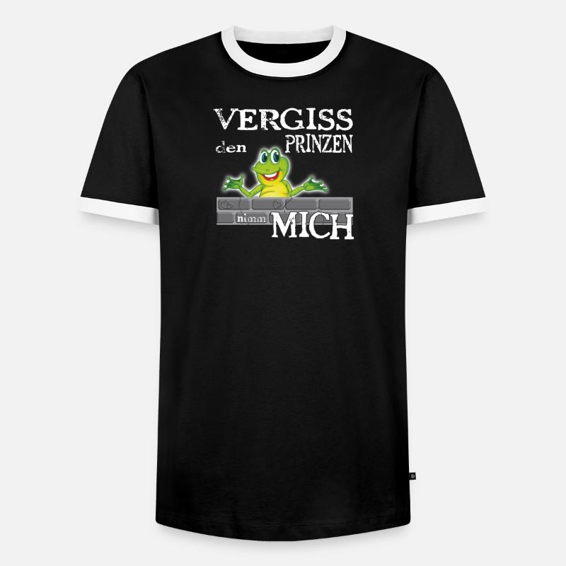 Frosch König textile Geschenkidee - Männer Kontrast-T-Shirt - Schwarz/Weiß