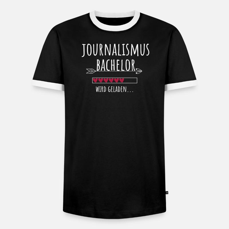 Journalismus Bachelor Studium Studentin Geschenk - Männer Kontrast-T-Shirt - Schwarz/Weiß