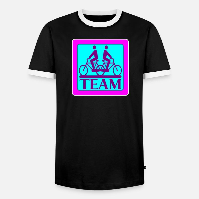 TEAM PROBLEMS - BICYCLE - STRATEGY - Men's Ringer Shirt - black/white