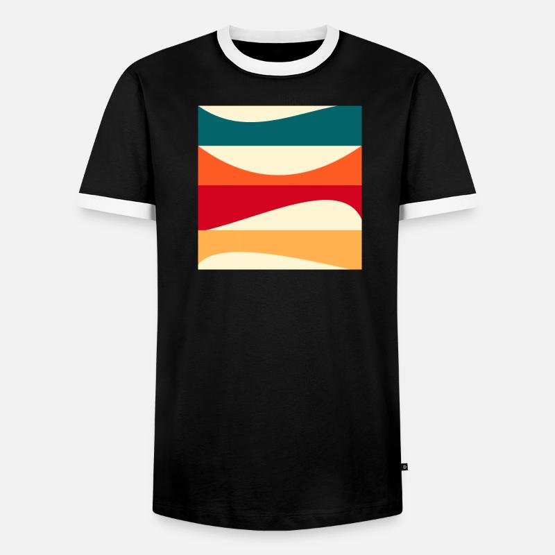 Constructivism - MODERN ART - BACKGROUND - Men's Ringer Shirt - black/white