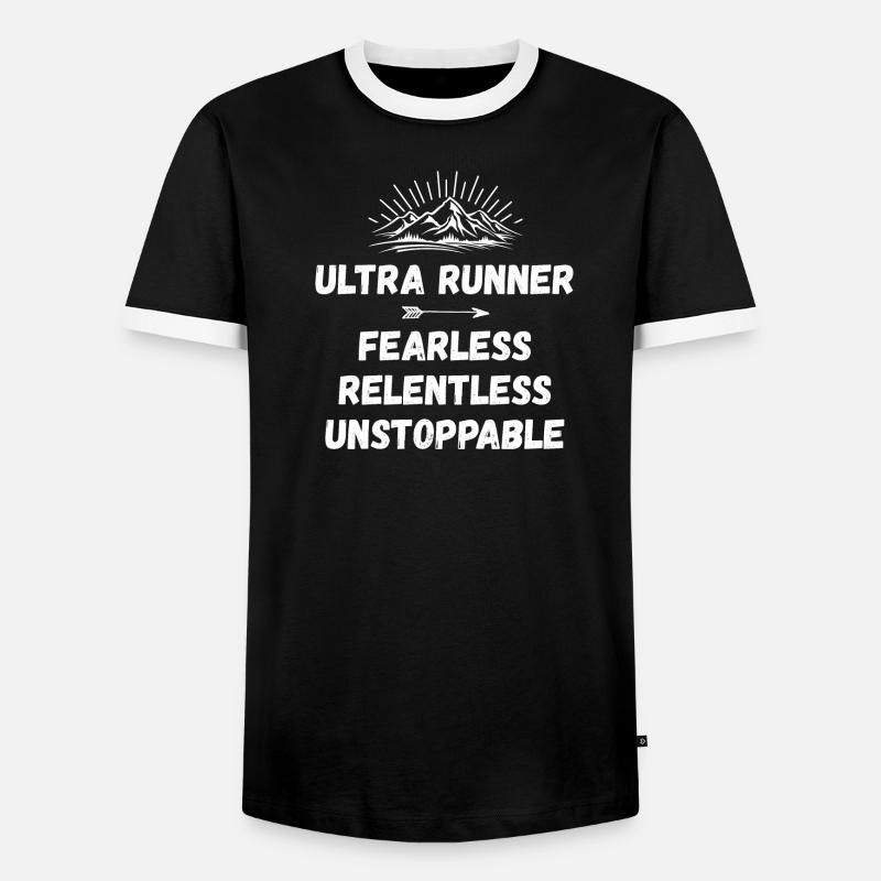 Ultra Runnner - Intrépide. Implacable. Imparable. - T-shirt contrasté Homme - noir/blanc
