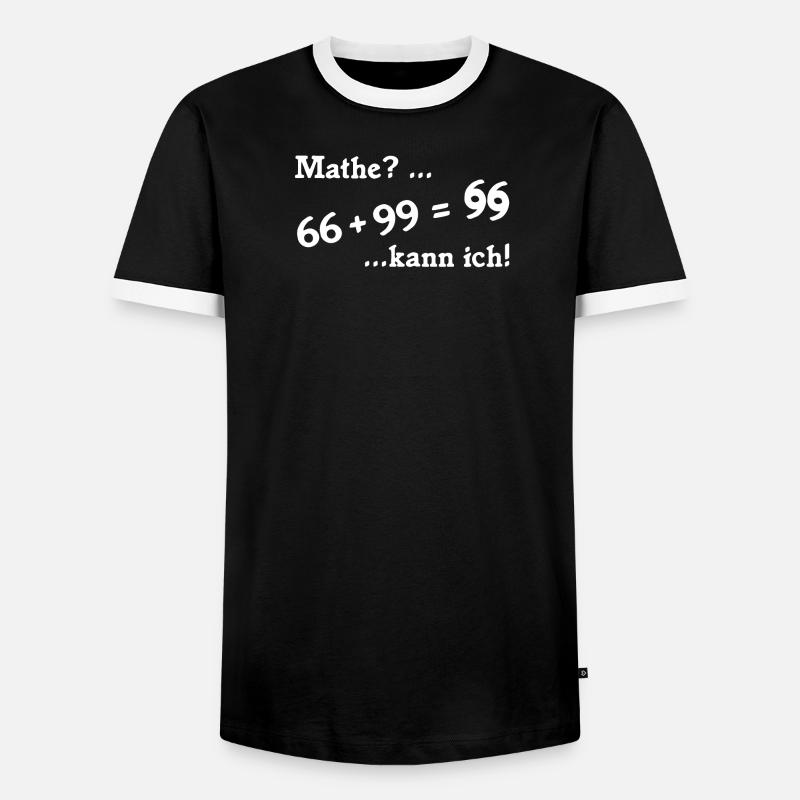 66plus99 v2 white - Men's Ringer Shirt - black/white