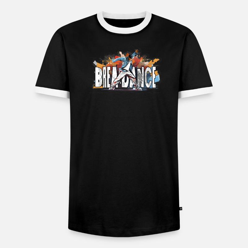 Breakdance Breakdancer Bboy - Männer Kontrast-T-Shirt - Schwarz/Weiß